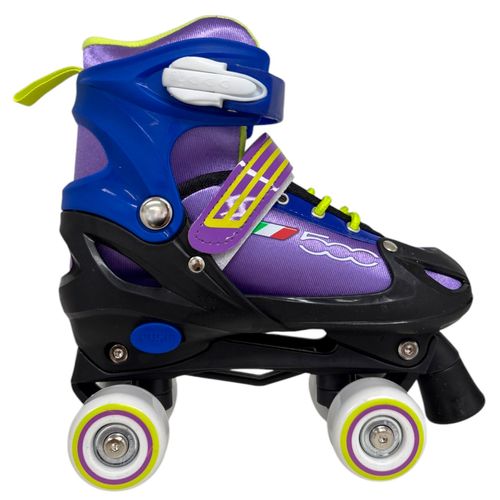 Patines 4 Ruedas con Bolsa Transportadora Talle S Violeta Fiat 500