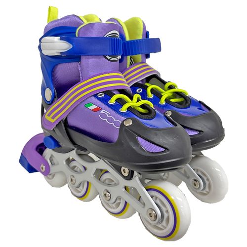 Rollers Convertibles en Patines 3 en 1 con Bolsa Transportadora Talle S Fiat 500 Violeta