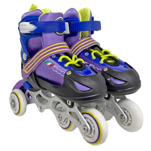 Rollers Convertibles en Patines 3 en 1 con Bolsa Transportadora Talle S Fiat 500 Violeta