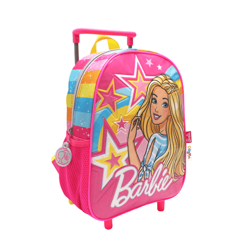 Mochila Barbie Carro 12 Pulgadas Estrella Fucsia