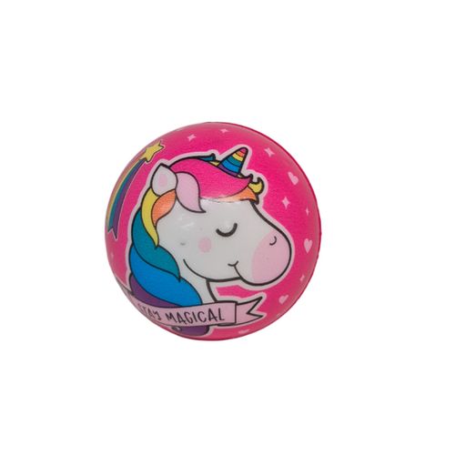 Pelota De Unicornio Goma Espuma Antiestres Juguete Rosa