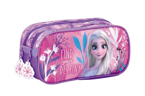 Frozen Cartuchera Portalapiz Doble Bolsillo Destiny Violeta