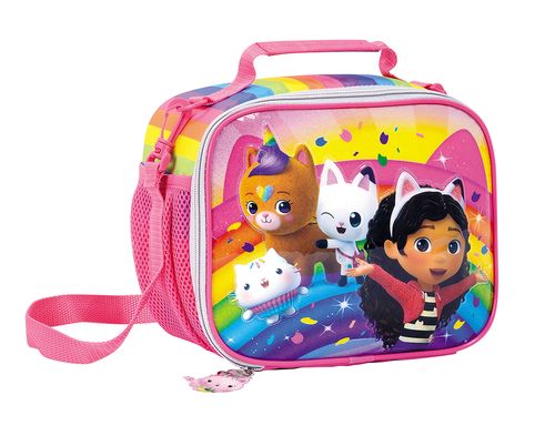 Lunchera Gabby Dollhouse Amigos Fucsia