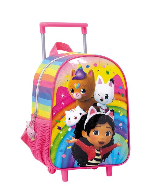 Mochila Gabby Dollhouse Carro 12 Pulgadas Amigos Violeta