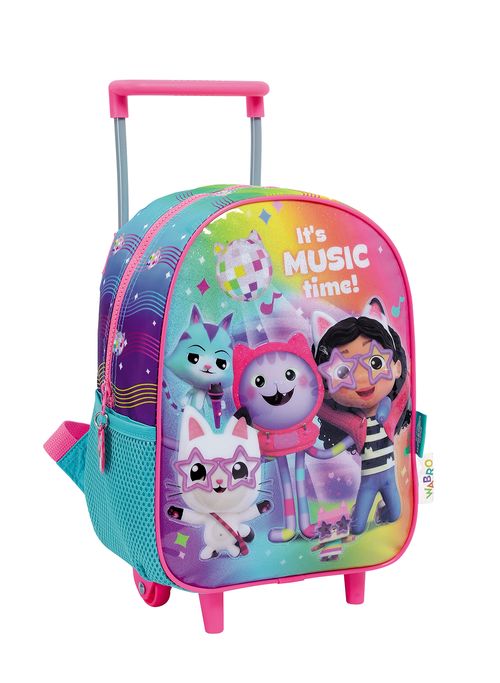 Mochila Gabby Dollhouse Carro 12 Pulgadas Music Turquesa