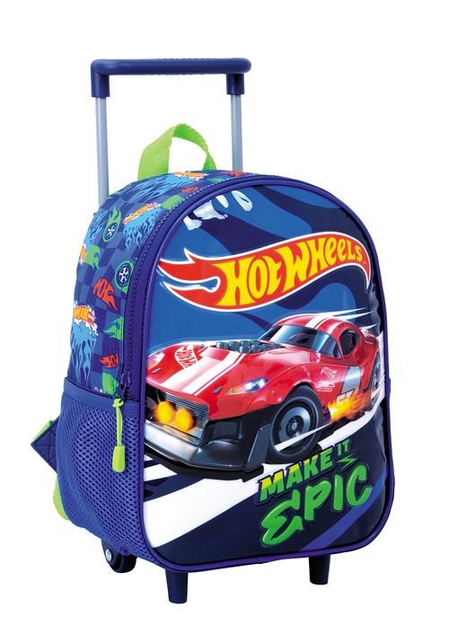 Mochila Hot Wheels Carro 12 Pulgadas Epic Azul