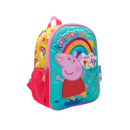 Mochila Peppa Pig Espalda 12 Pulgadas Arcoiris Aqua