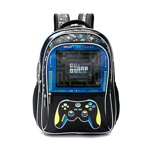 Mochila Espalda Gamer Skora Game Over De 18 Pulgadas Con Llavero