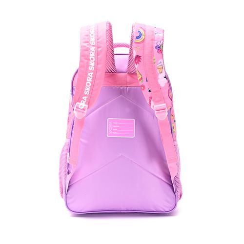 Mochila Espalda Skora Letter Is Cool De 18 Pulgadas Con Llavero
