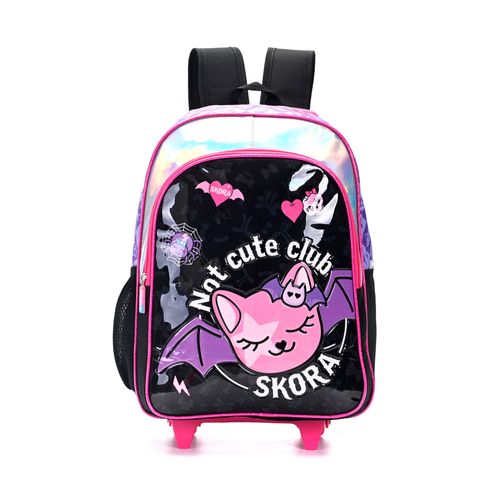 Mochila Carrito Skora Gothic Not Cute De 16 Pulgadas Con Llavero