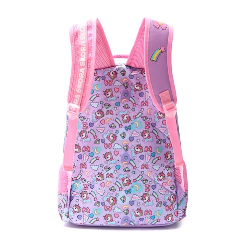 Mochila Espalda Skora Unicornio Sequins De 18 Pulgadas Con Llavero