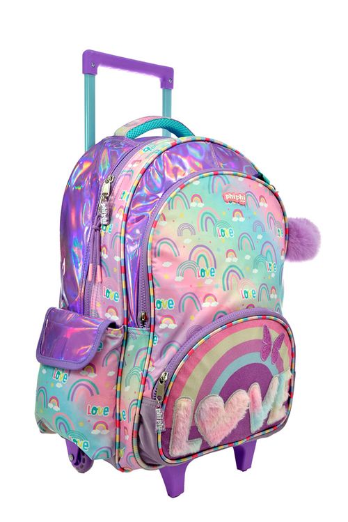 Mochila de Carro Arcoíris Love 18 Pulgadas