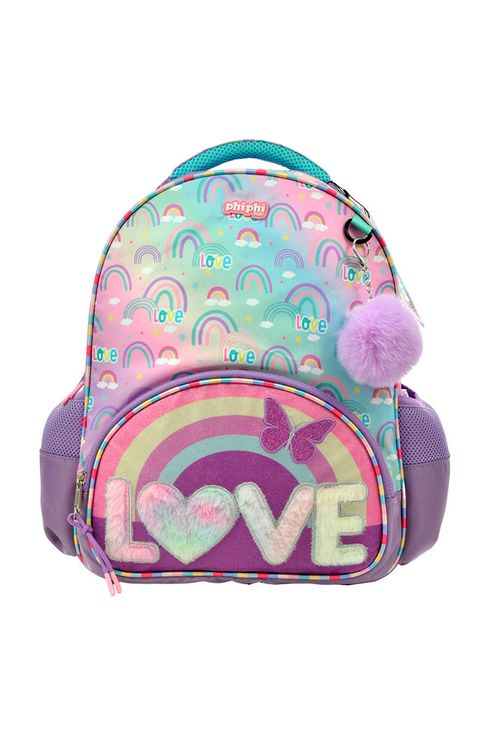Mochila de Espalda Arcoíris Love 16 Pulgadas