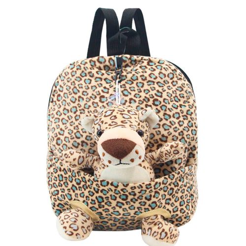 Mochila Espalda 12 Pulgadas Animalitos de Peluche Leopardo