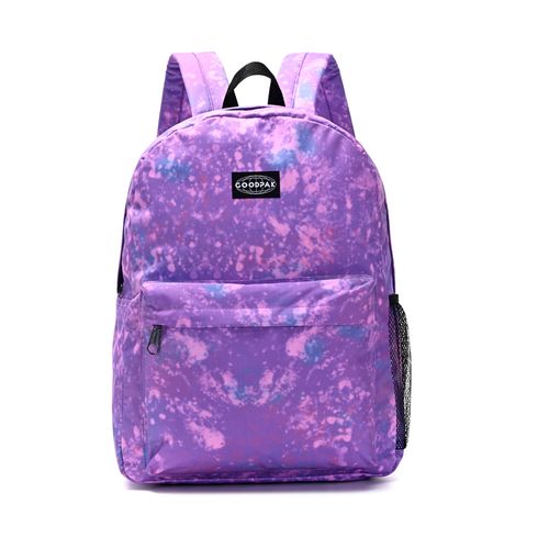 Mochila Espalda Goodpak Print Violeta De 17 Pulgadas
