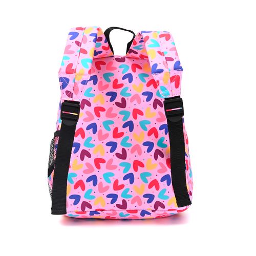 Mochila Espalda Goodpak Print Corazones Rosa De 12 Pulgadas