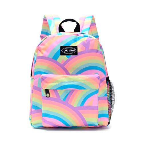 Mochila Espalda Goodpak Print Arcoiris Rosa De 12 Pulgadas