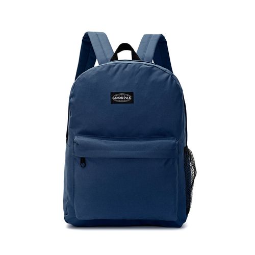 Mochila Espalda Goodpak Azul Marino Lisa De 17 Pulgadas