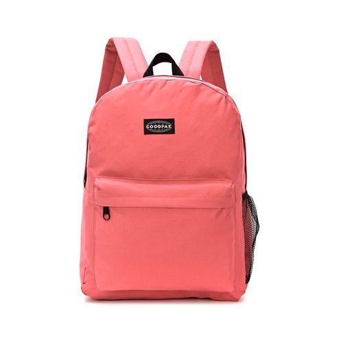 Mochila Espalda Goodpak Rosa Lisa De 17 Pulgadas