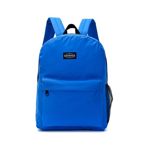 Mochila Espalda Goodpak Azul Francia Lisa De 17 Pulgadas