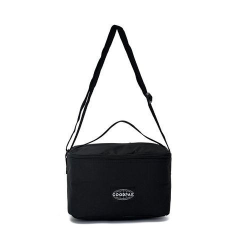 Lunchera Goodpak Negro Liso Térmica Con Correa Ajustable