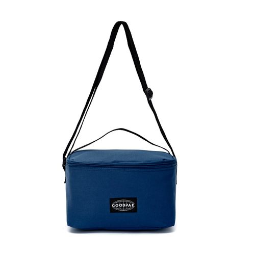 Lunchera Goodpak Azul Marino Liso Térmica Con Correa Ajustable