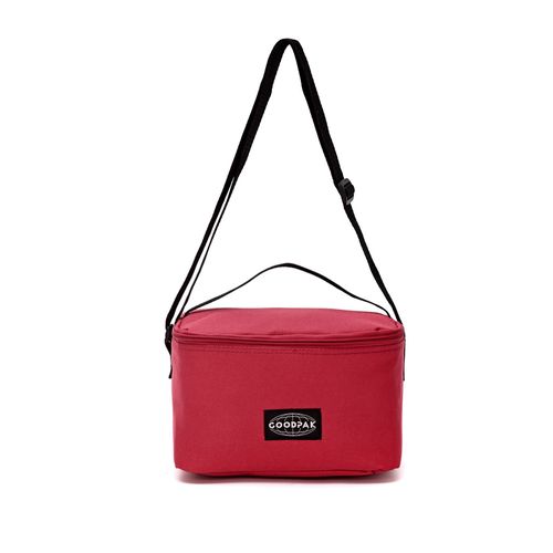 Lunchera Goodpak Bordo Liso Térmica Con Correa Ajustable