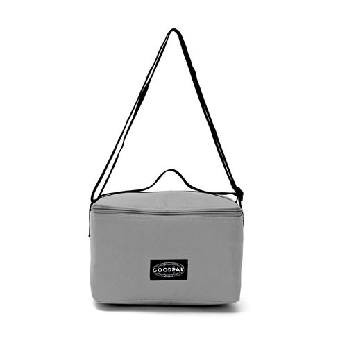 Lunchera Goodpak Gris Liso Térmica Con Correa Ajustable