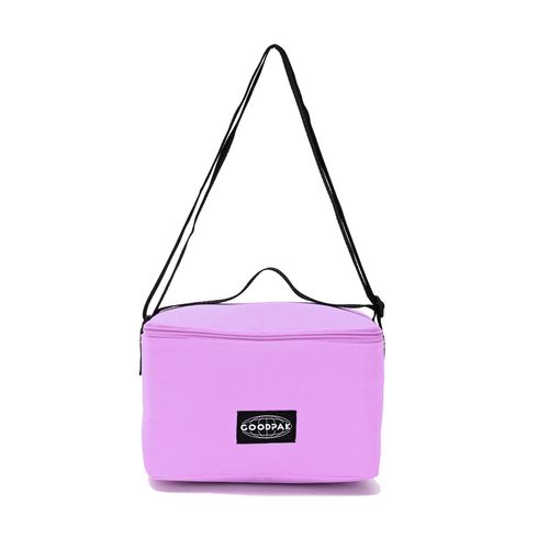 Lunchera Goodpak Lila Liso Térmica Con Correa Ajustable