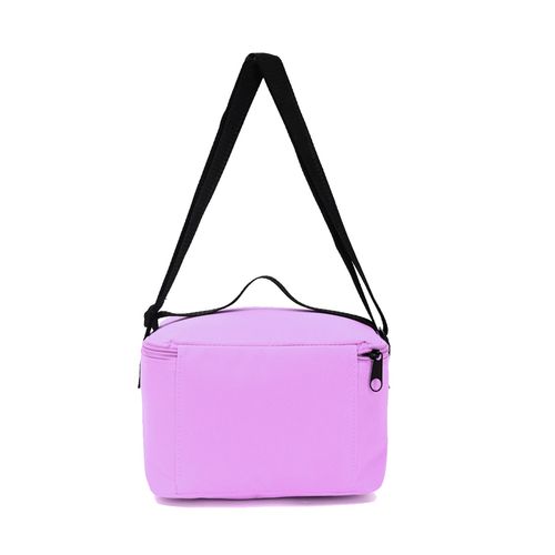 Lunchera Goodpak Lila Liso Térmica Con Correa Ajustable