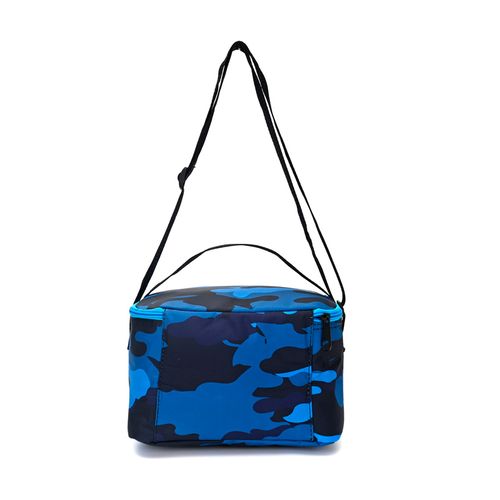 Lunchera Goodpak Print Camuflado Azul Térmica Con Correa Ajustable