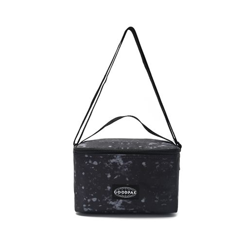 Lunchera Goodpak Print Negro Y Blanco Térmica Con Correa Ajustable