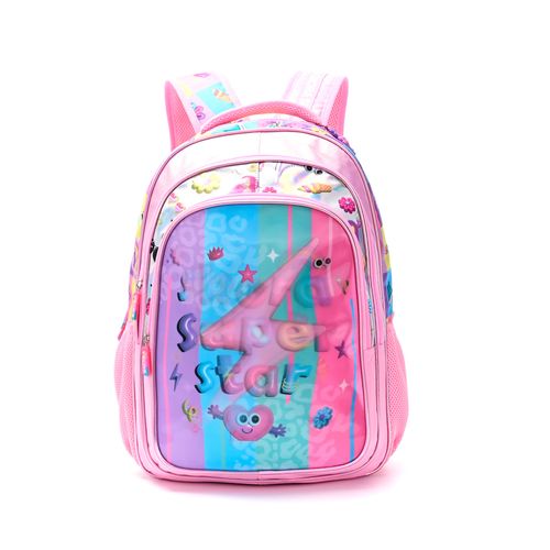 Mochila Espalda  Skora Lettering Super Cool De 18 Pulgadas Con Llavero