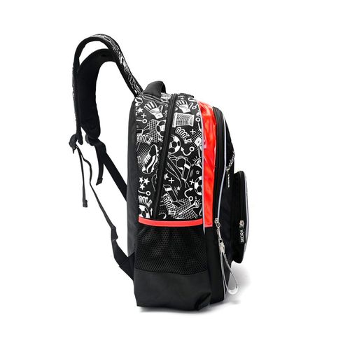 Mochila Espalda Fútbol Rojo De 18' Con Luces Y Llavero