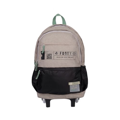 Mochila Carrito Footy Big Kids de 18 pulgadas Gris Y Negro