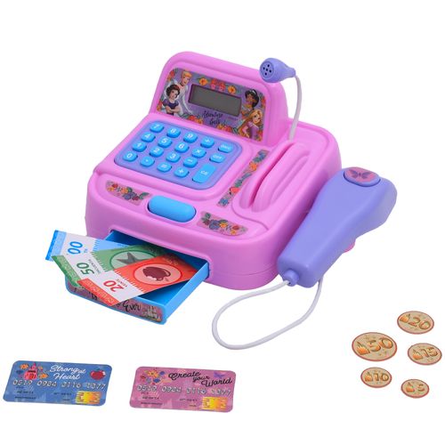 Caja Registradora Disney Princesas con Micrófono, Accesorios y Luces y Sonidos