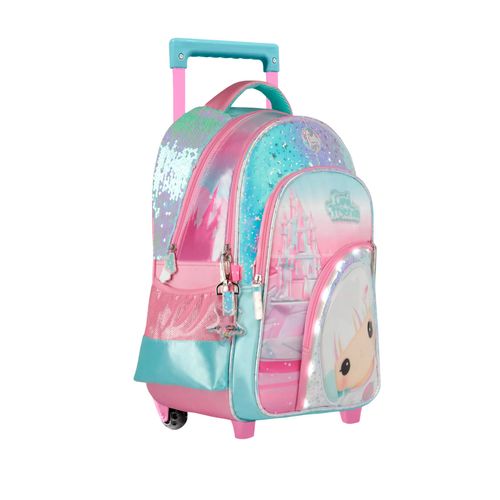 Mochila Carro Footy Cool Friends 18” con Luz Led Aqua