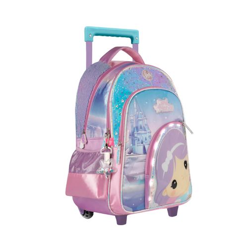 Mochila Carro Footy Cool Friends 18” con Luz Led Lila
