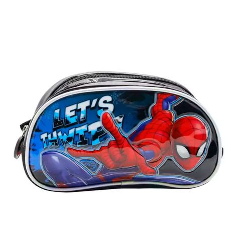 Cartuchera Escolar 3D Con 2 Cierres De Spiderman