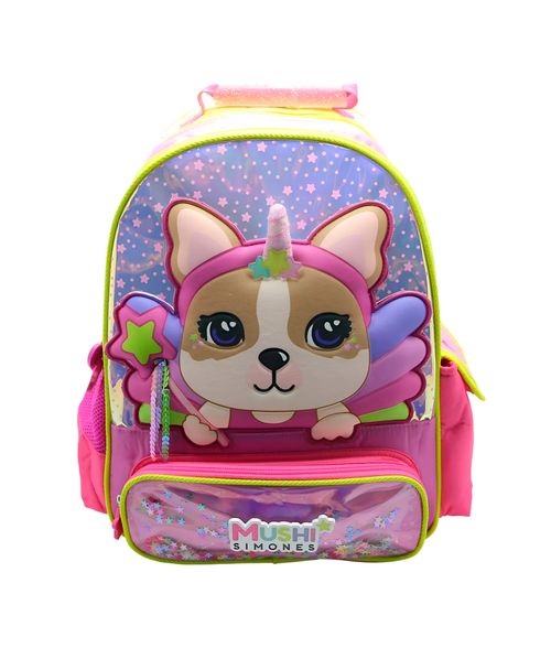 Mochila Escolar Simones Mushi Star De 16 Pulgadas Color Rosa