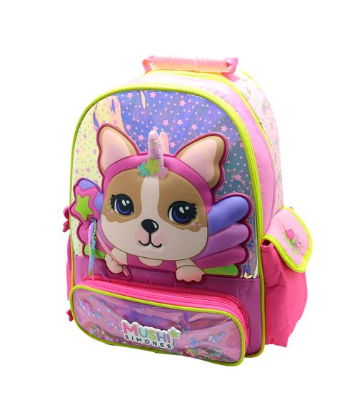 Mochila Escolar Simones Mushi Star De 16 Pulgadas Color Rosa