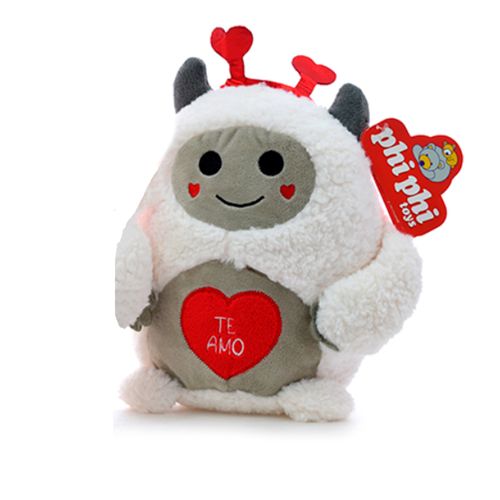 Peluche Marcianitos Del Amor de 20 Cm Con Corazón Rojo