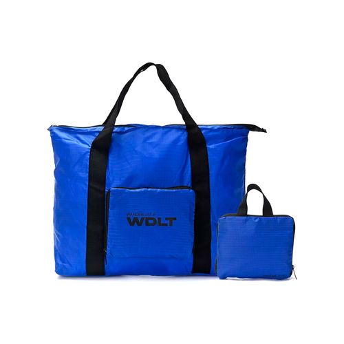 Bolso Plegable Impermeable De Viaje Wanderlust Azul