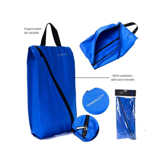 Bolso Organizador De Calzado Para Viaje Wanderlust Azul