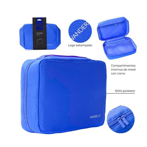 Neceser De Viaje Wanderlust Organizador Practico Resistente Azul