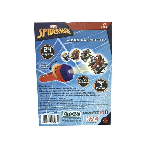 Micro Proyector Spiderman Rojo
