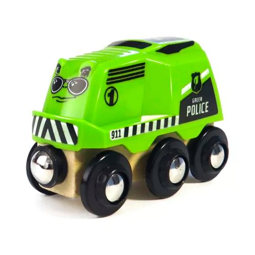 Trencity Locomotora Sunny Jefe de Green Police de Madera