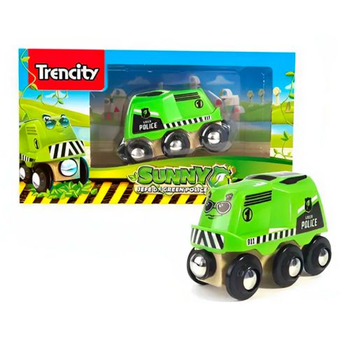 Trencity Locomotora Sunny Jefe de Green Police de Madera