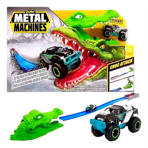 Pista De Autos Juguete Lanzador Zuru Metal Machine Cocodrilo Color Verde