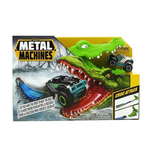 Pista De Autos Juguete Lanzador Zuru Metal Machine Cocodrilo Color Verde